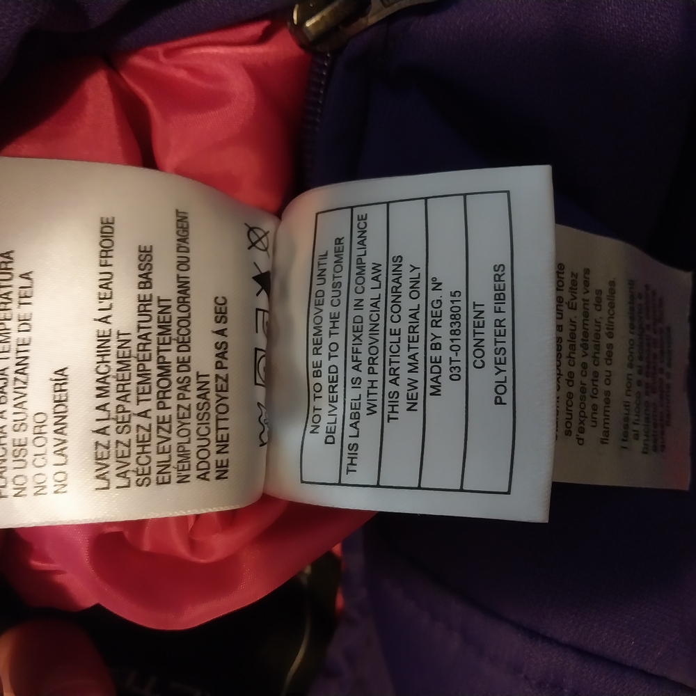 Arctix Purple Snow Bib Overalls size 18 months - Picture 4 of 6